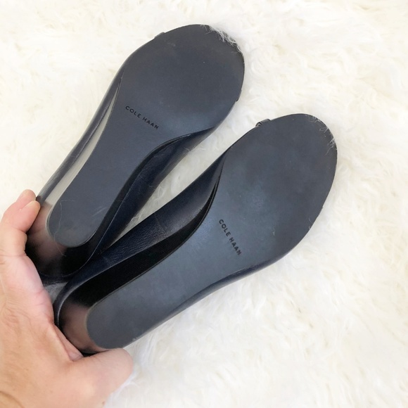 Cole Haan Navy Round Toe Wedges - Picture 4 of 4